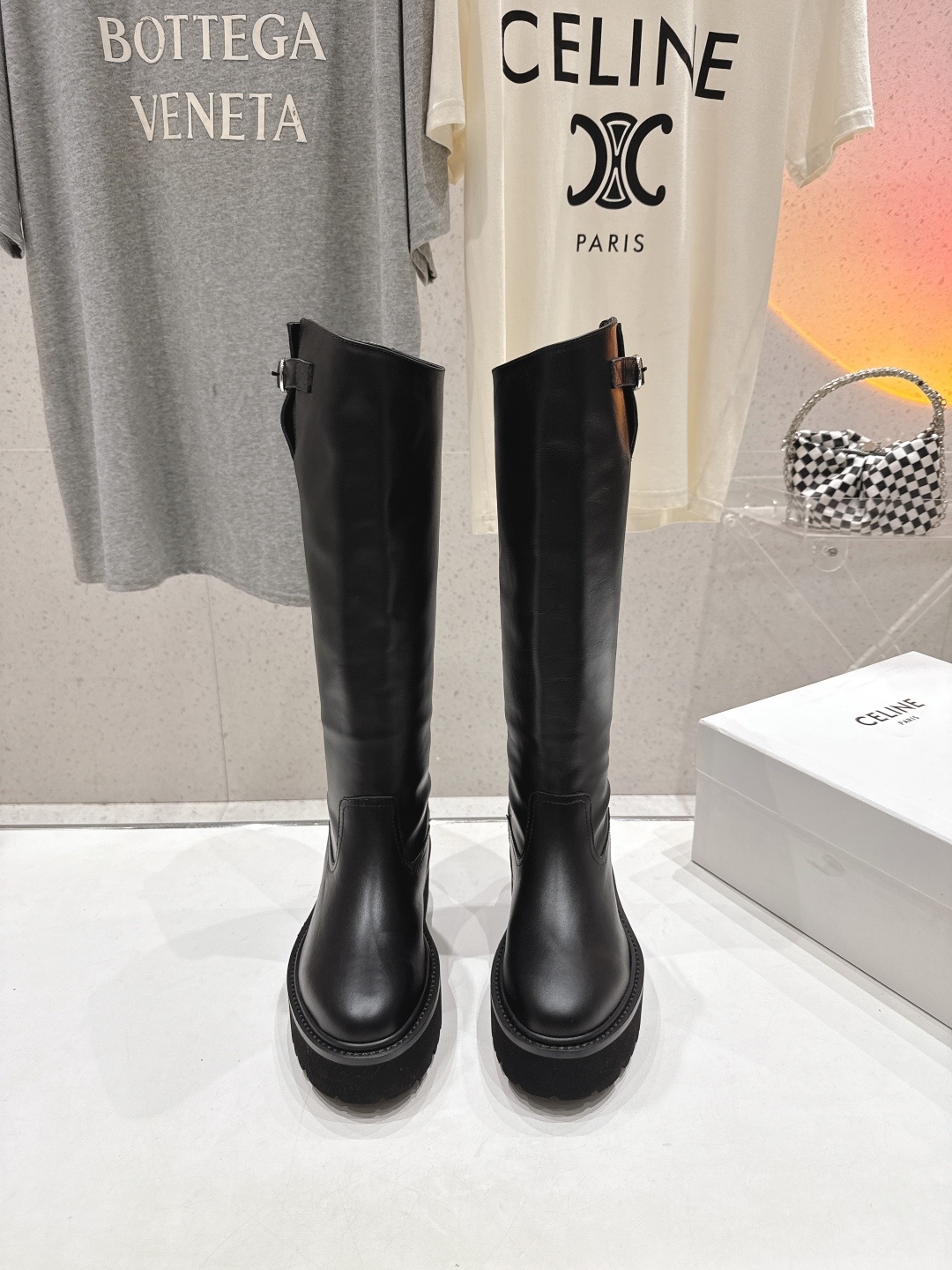 高版本出厂 Celine*/赛琳F035 2025ss秋冬新款帅气英伦风中筒靴长靴骑士靴复古简约又时尚