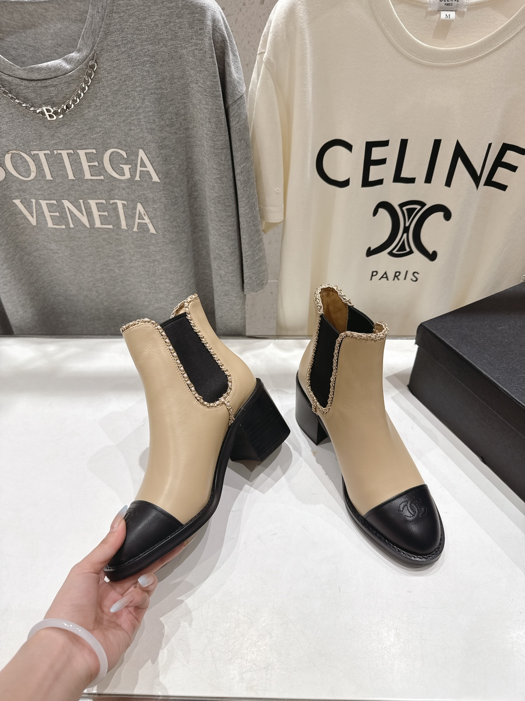 高版本出厂 Chanel*香奈儿F015 小香2025ss秋冬切尔西高跟短靴及裸靴一双可以穿N年你都不想