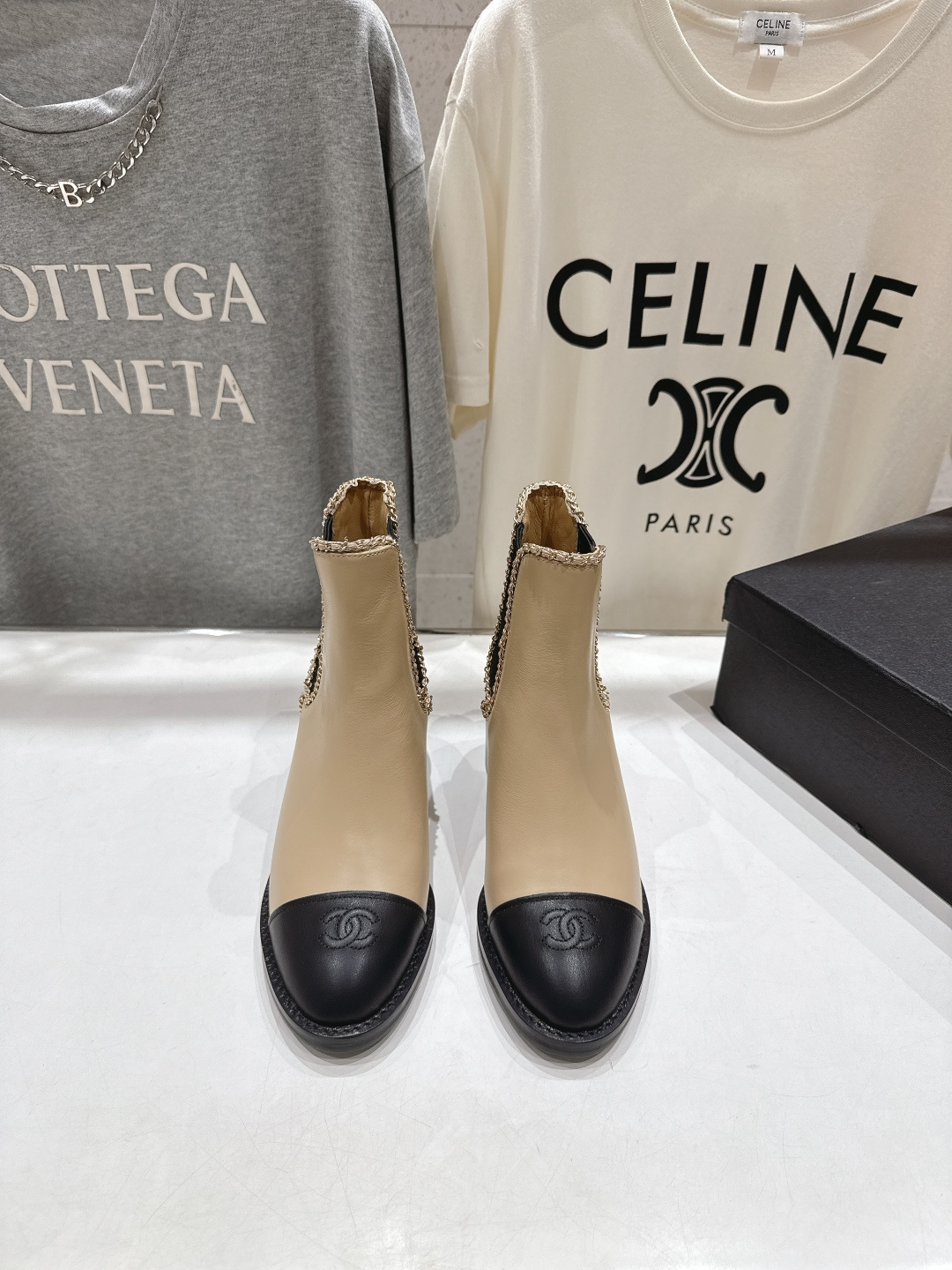 高版本出厂 Chanel*香奈儿F015 小香2025ss秋冬切尔西高跟短靴及裸靴一双可以穿N年你都不想