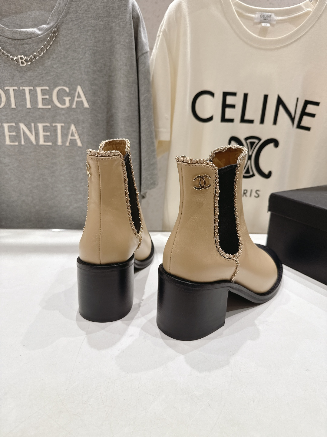 高版本出厂 Chanel*香奈儿F015 小香2025ss秋冬切尔西高跟短靴及裸靴一双可以穿N年你都不想