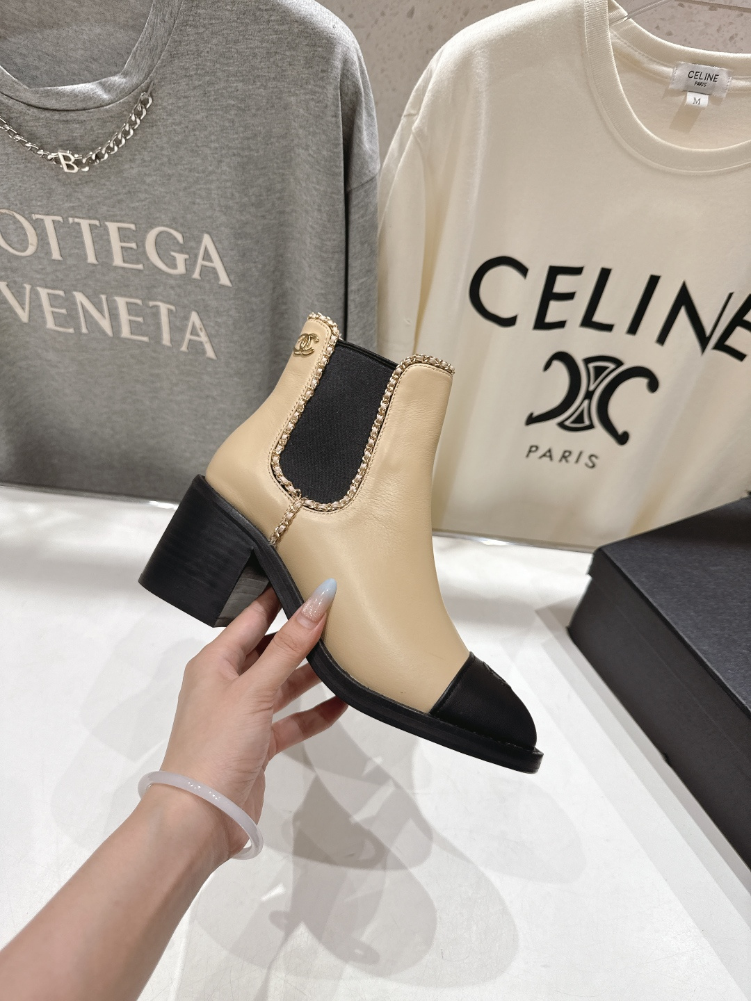 高版本出厂 Chanel*香奈儿F015 小香2025ss秋冬切尔西高跟短靴及裸靴一双可以穿N年你都不想