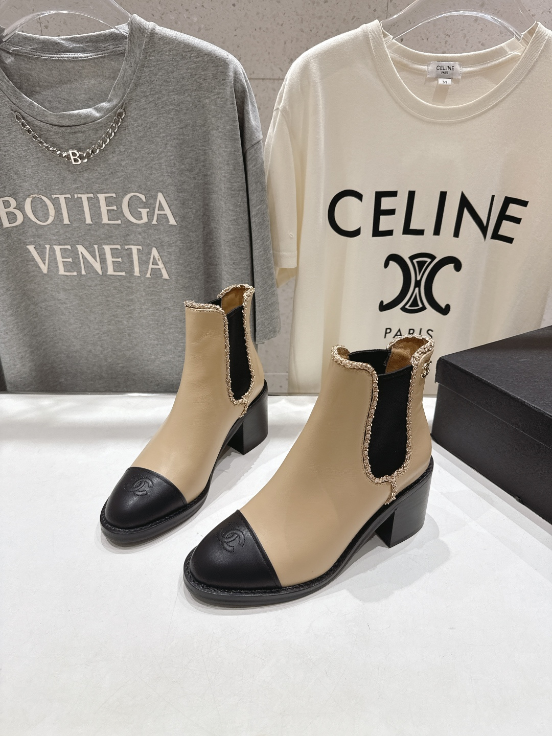 高版本出厂 Chanel*香奈儿F015 小香2025ss秋冬切尔西高跟短靴及裸靴一双可以穿N年你都不想