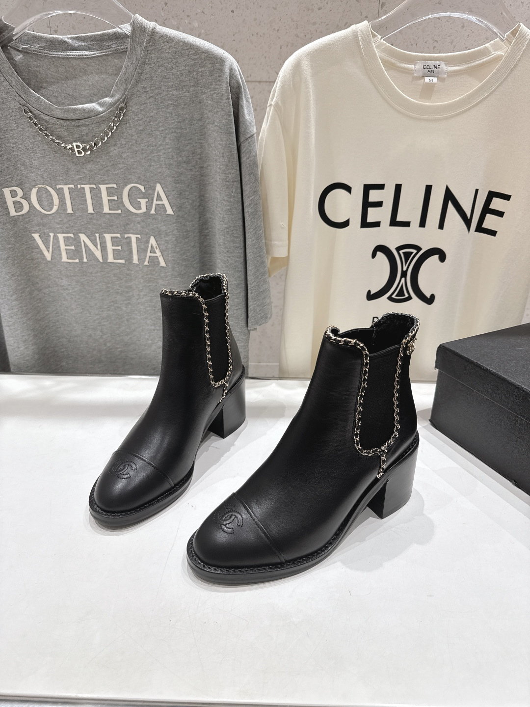 高版本出厂 Chanel*香奈儿F015 小香2025ss秋冬切尔西高跟短靴及裸靴一双可以穿N年你都不想