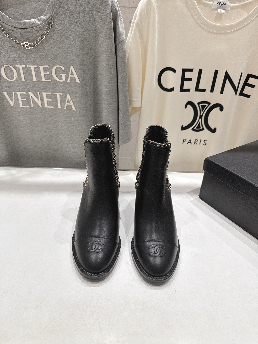 高版本出厂 Chanel*香奈儿F015 小香2025ss秋冬切尔西高跟短靴及裸靴一双可以穿N年你都不想
