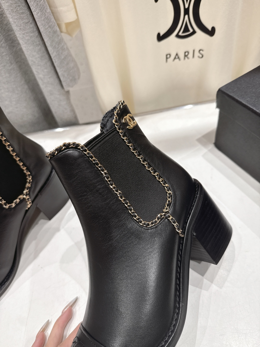 高版本出厂 Chanel*香奈儿F015 小香2025ss秋冬切尔西高跟短靴及裸靴一双可以穿N年你都不想