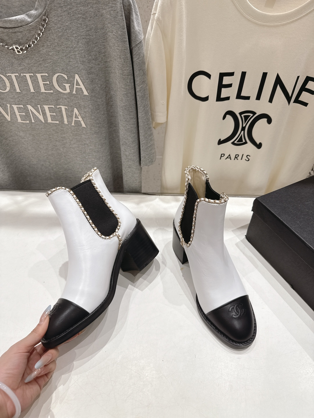 高版本出厂 Chanel*香奈儿F015 小香2025ss秋冬切尔西高跟短靴及裸靴一双可以穿N年你都不想