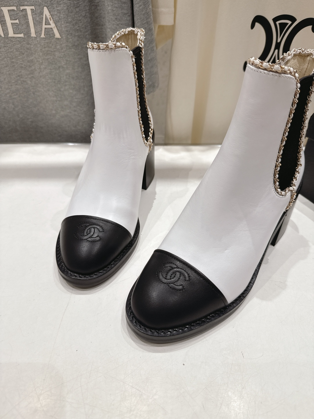高版本出厂 Chanel*香奈儿F015 小香2025ss秋冬切尔西高跟短靴及裸靴一双可以穿N年你都不想
