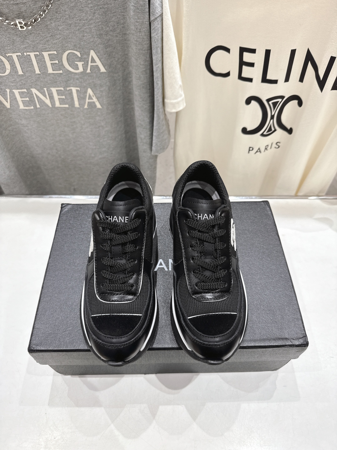 高版本出厂 Chane*香奈儿F015 小香 2025ss新款系带熊猫鞋休闲鞋小白鞋运动鞋 饼干鞋顶级版