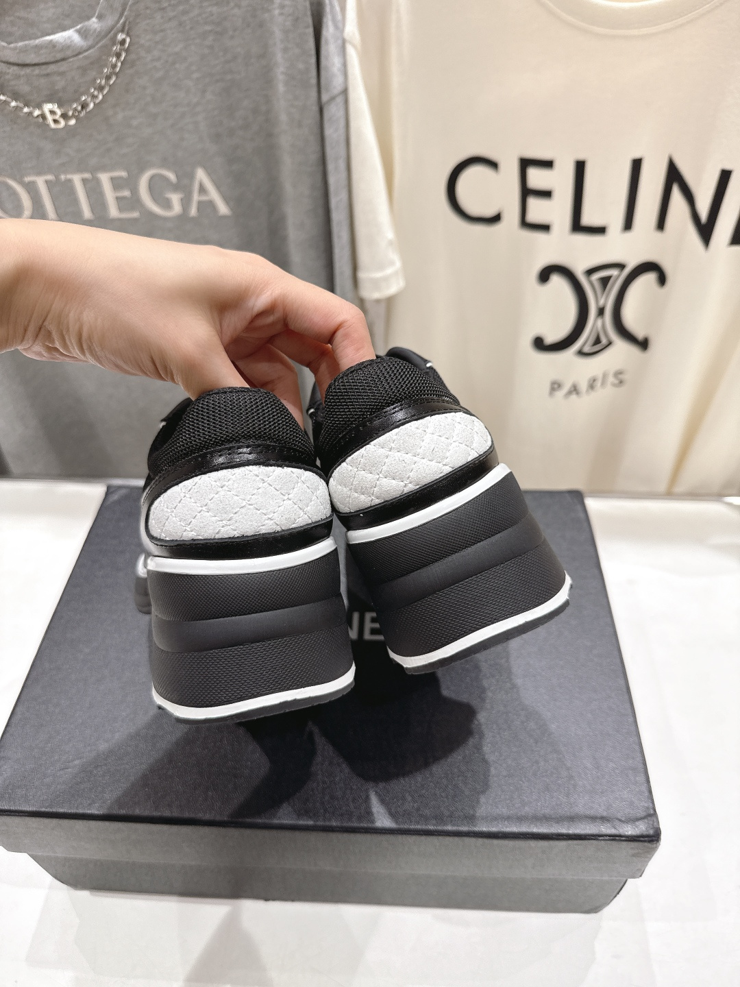 高版本出厂 Chane*香奈儿F015 小香 2025ss新款系带熊猫鞋休闲鞋小白鞋运动鞋 饼干鞋顶级版