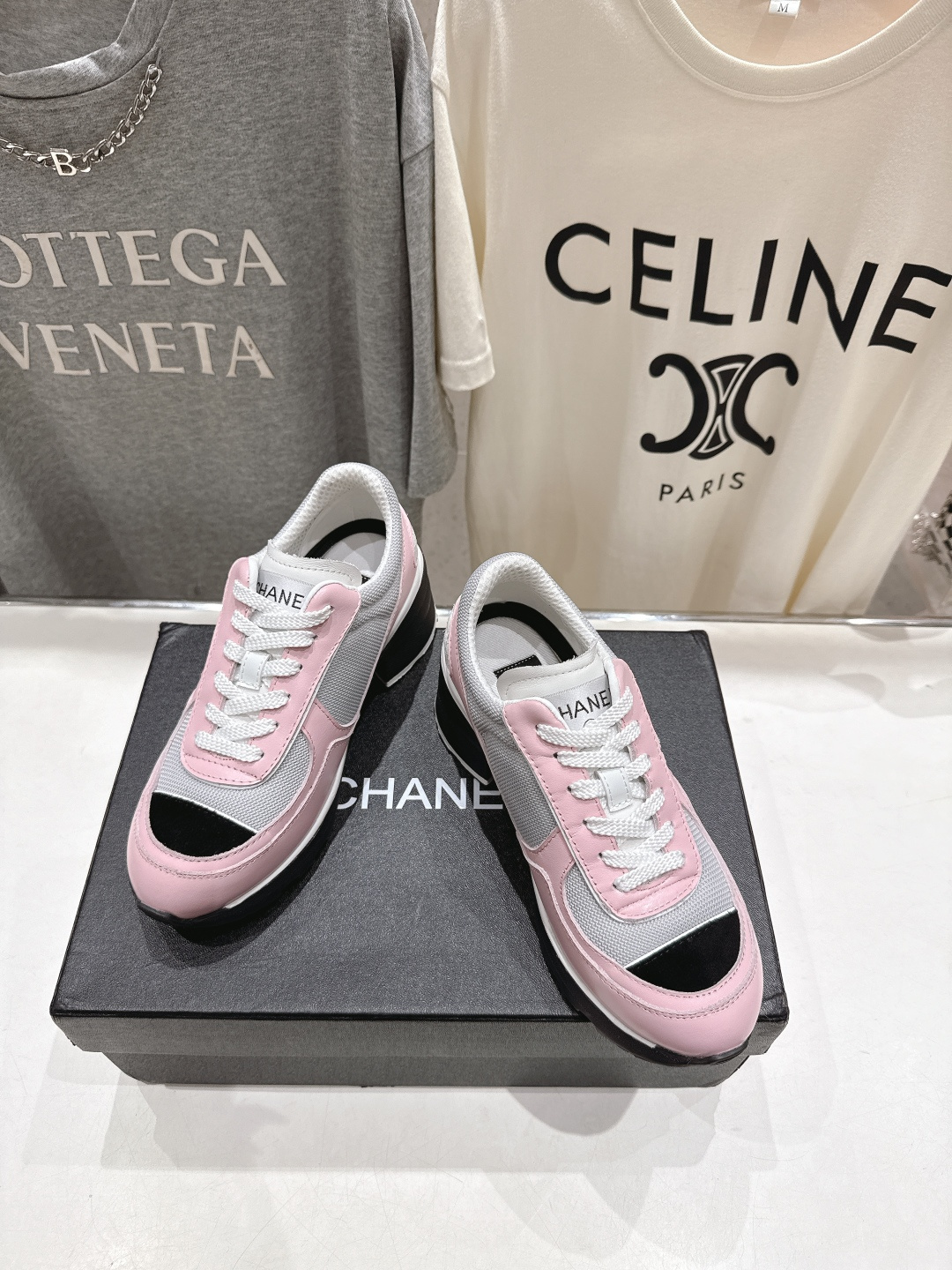 高版本出厂 Chane*香奈儿F015 小香 2025ss新款系带熊猫鞋休闲鞋小白鞋运动鞋 饼干鞋顶级版