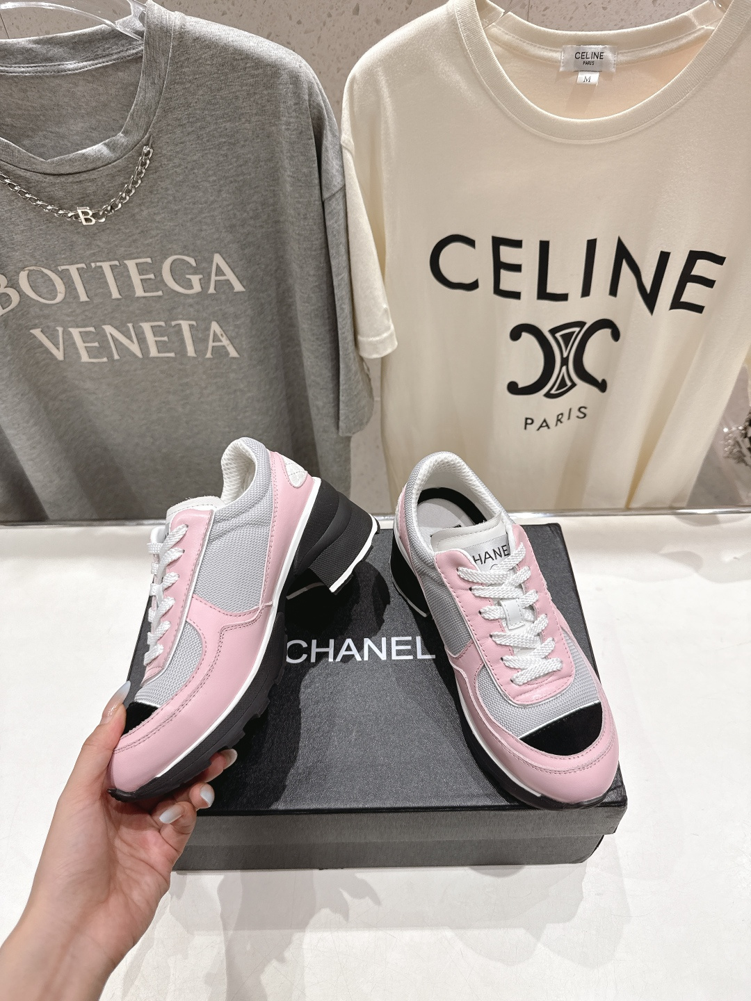 高版本出厂 Chane*香奈儿F015 小香 2025ss新款系带熊猫鞋休闲鞋小白鞋运动鞋 饼干鞋顶级版