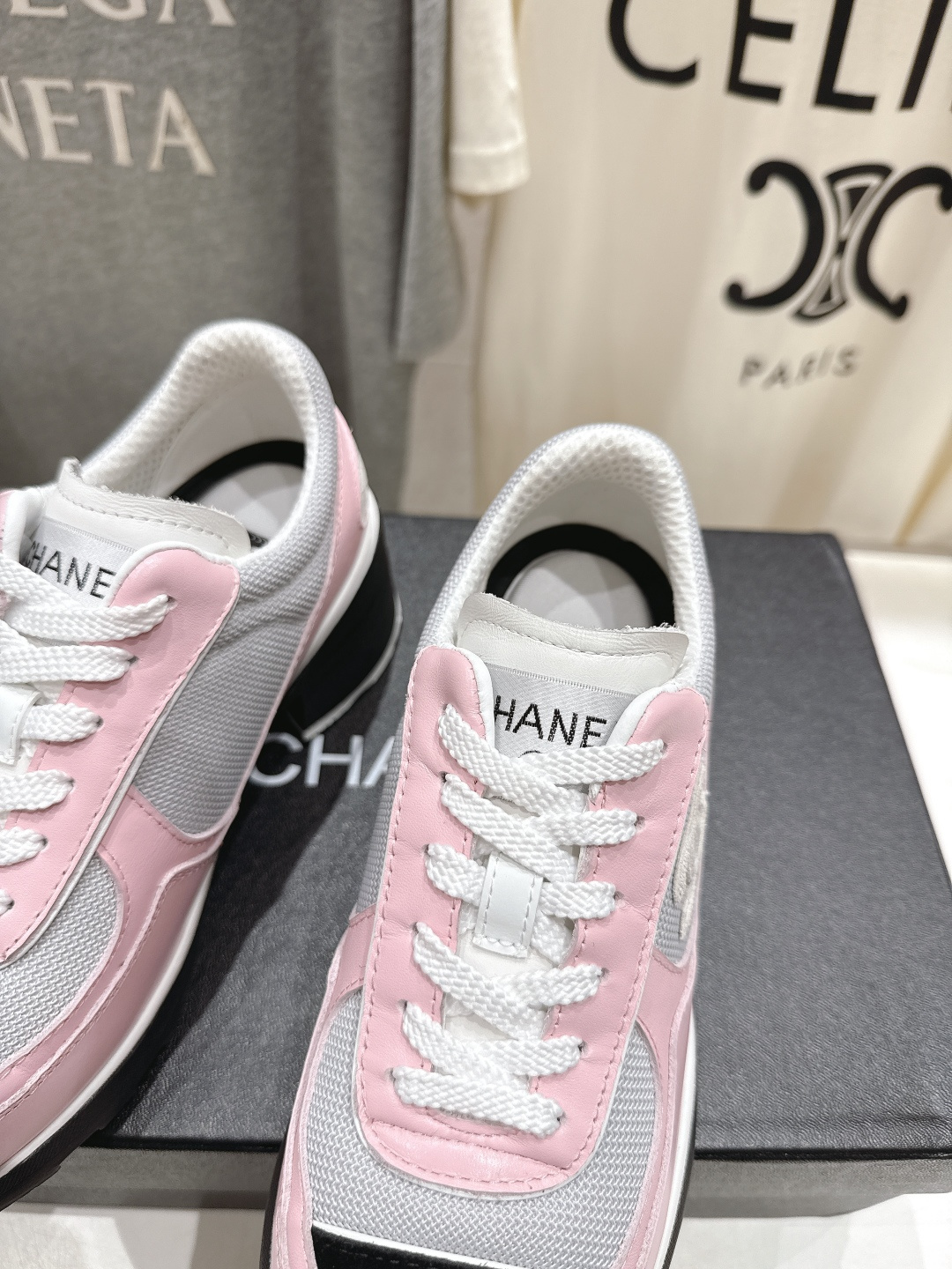 高版本出厂 Chane*香奈儿F015 小香 2025ss新款系带熊猫鞋休闲鞋小白鞋运动鞋 饼干鞋顶级版