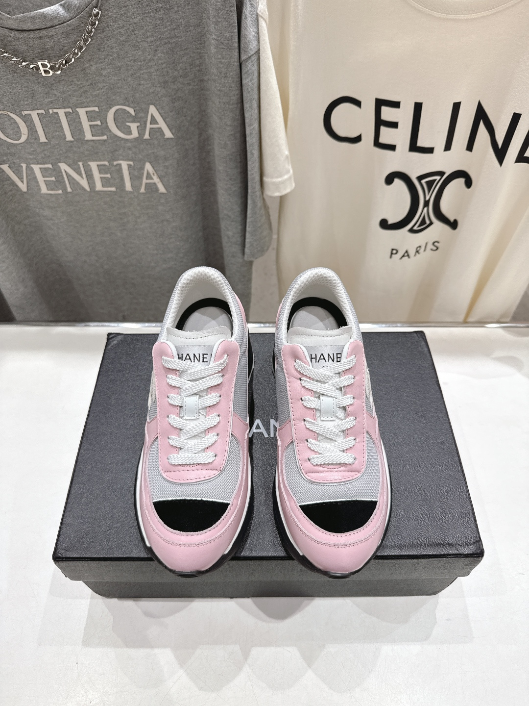 高版本出厂 Chane*香奈儿F015 小香 2025ss新款系带熊猫鞋休闲鞋小白鞋运动鞋 饼干鞋顶级版