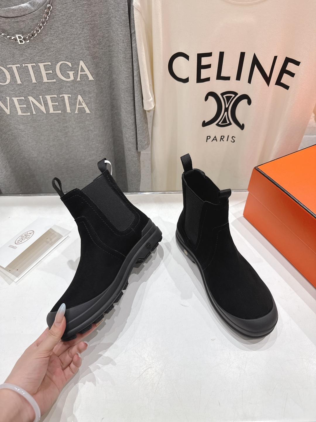 高版本出厂 Hermes 爱马仕F058 25ss new H家2025ss新款秋冬切尔西短靴鞋型很好看