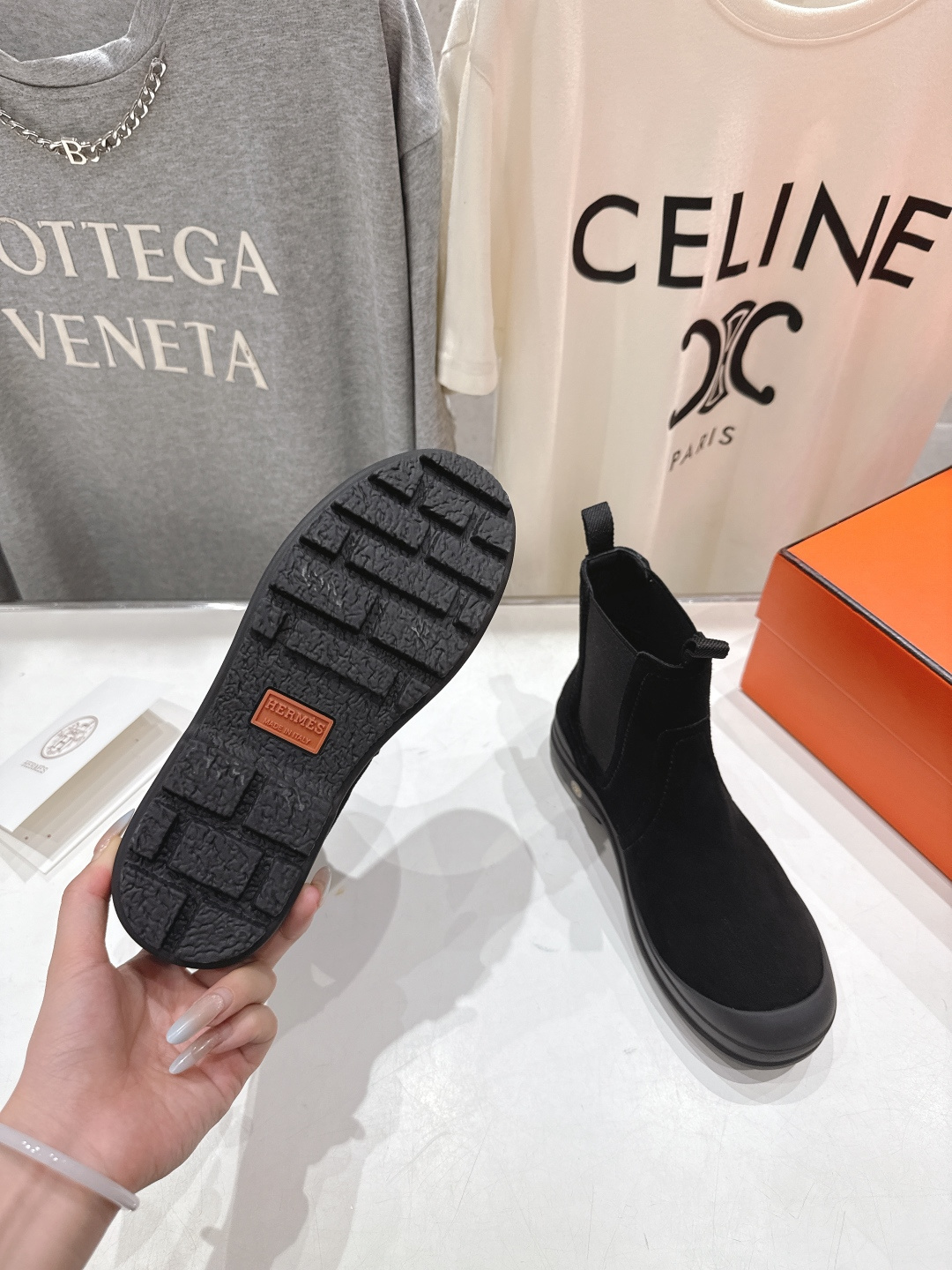 高版本出厂 Hermes 爱马仕F058 25ss new H家2025ss新款秋冬切尔西短靴鞋型很好看