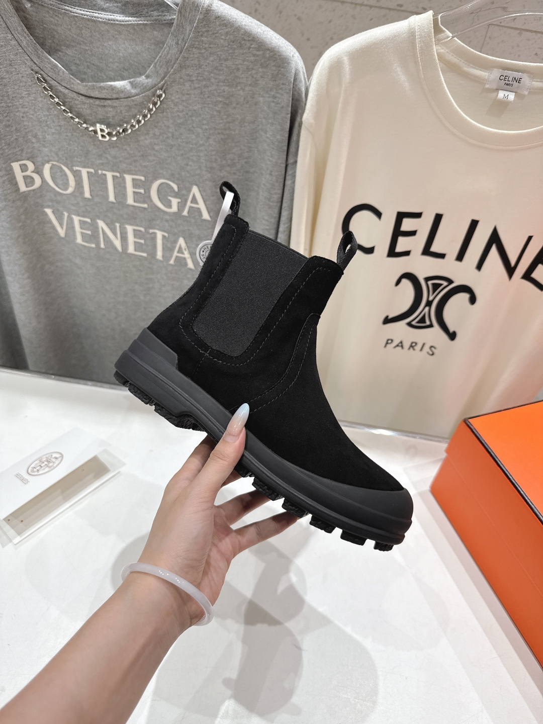 高版本出厂 Hermes 爱马仕F058 25ss new H家2025ss新款秋冬切尔西短靴鞋型很好看