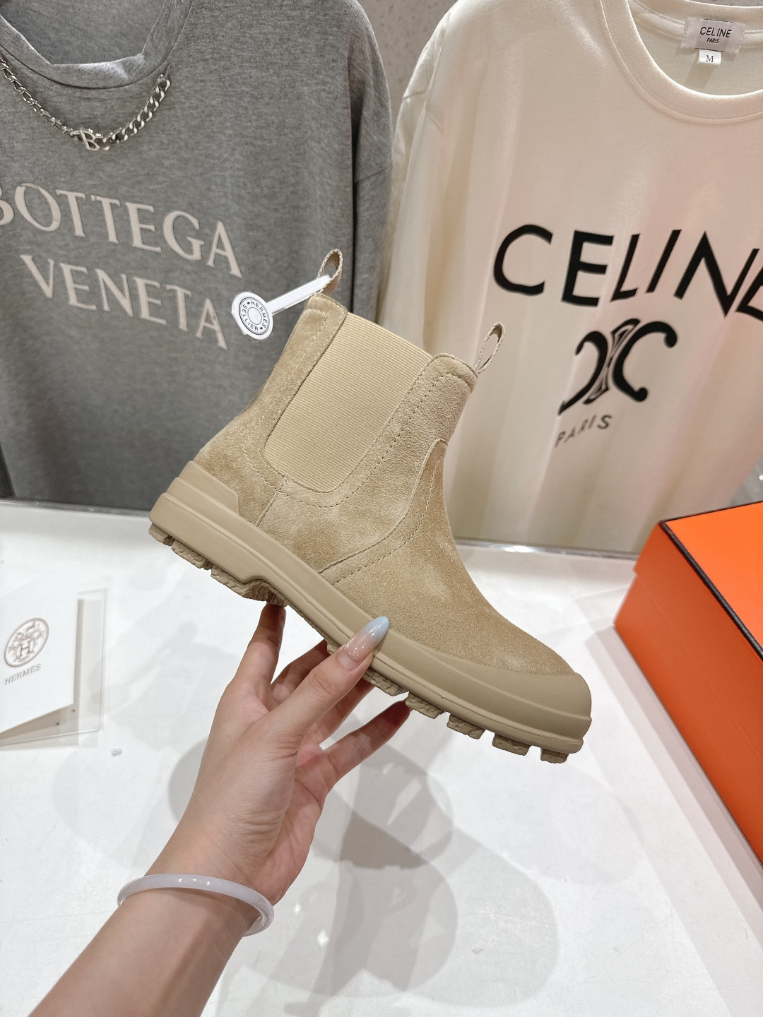 高版本出厂 Hermes 爱马仕F058 25ss new H家2025ss新款秋冬切尔西短靴鞋型很好看