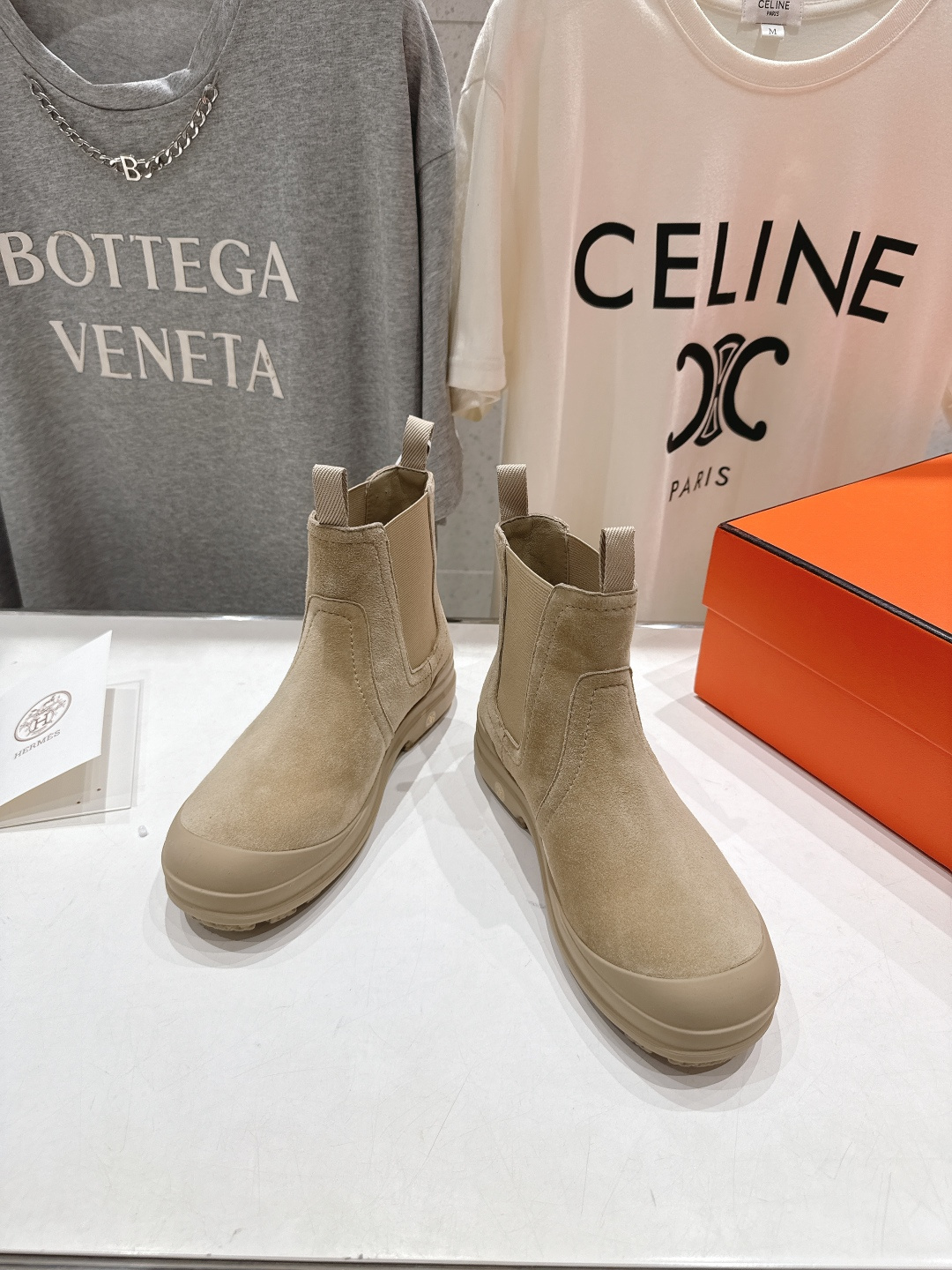 高版本出厂 Hermes 爱马仕F058 25ss new H家2025ss新款秋冬切尔西短靴鞋型很好看