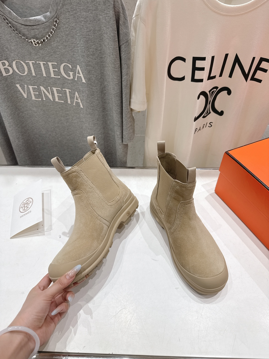 高版本出厂 Hermes 爱马仕F058 25ss new H家2025ss新款秋冬切尔西短靴鞋型很好看