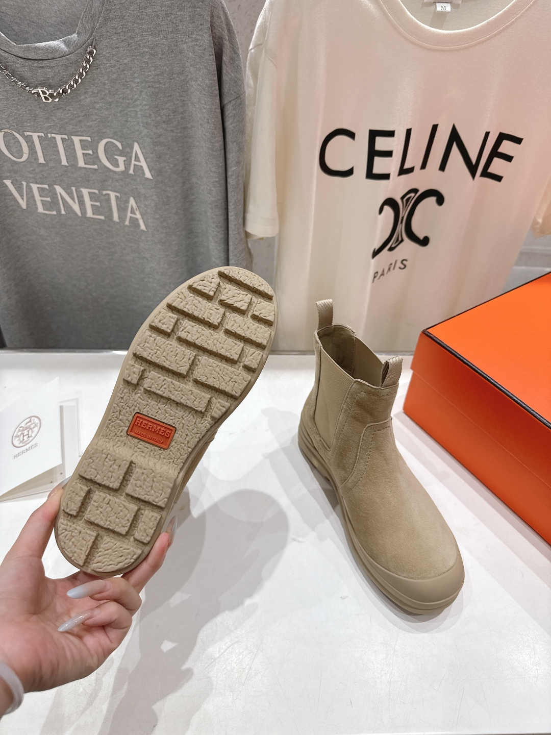 高版本出厂 Hermes 爱马仕F058 25ss new H家2025ss新款秋冬切尔西短靴鞋型很好看