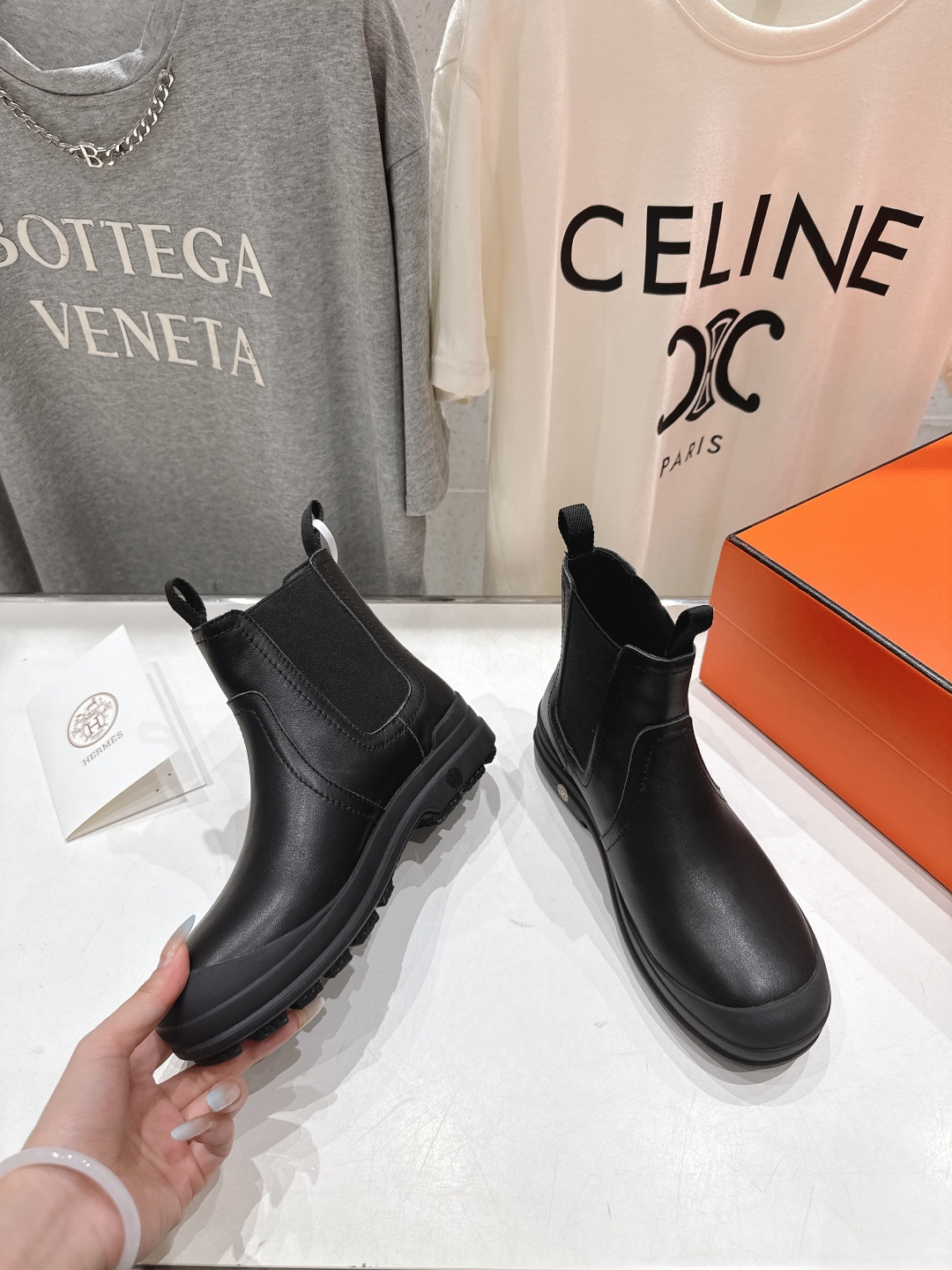 高版本出厂 Hermes 爱马仕F058 25ss new H家2025ss新款秋冬切尔西短靴鞋型很好看