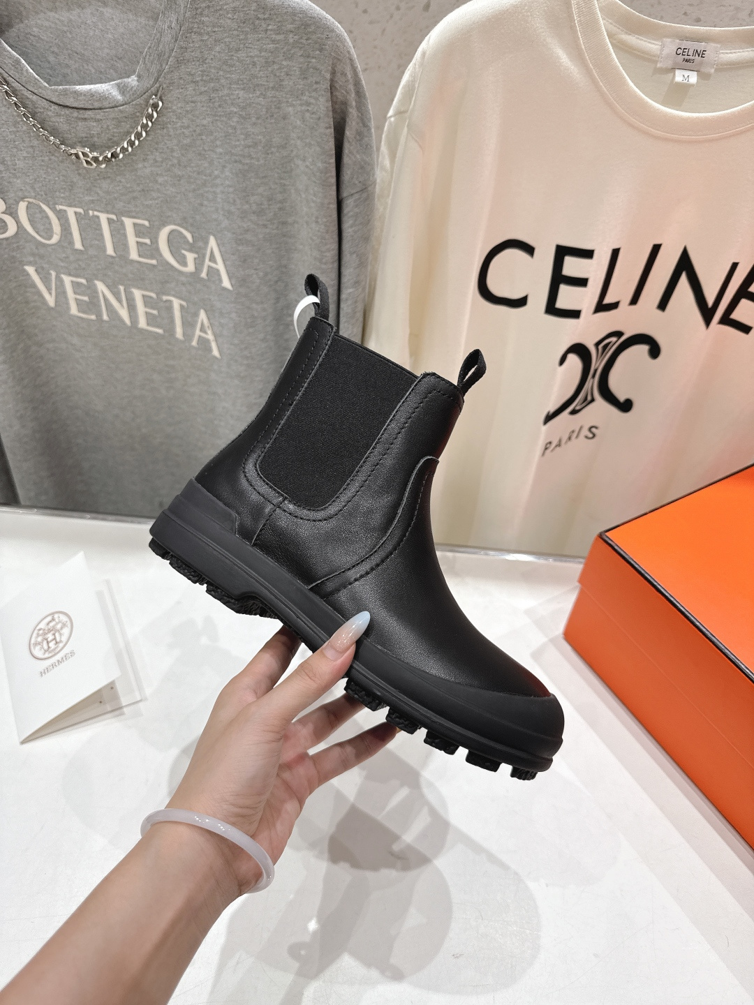 高版本出厂 Hermes 爱马仕F058 25ss new H家2025ss新款秋冬切尔西短靴鞋型很好看