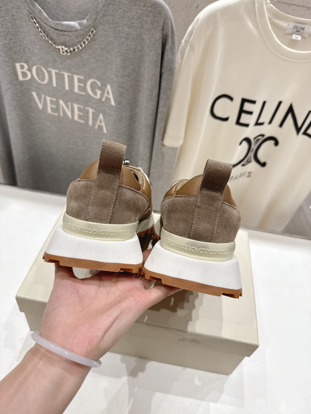 高版本出厂 情侣款 Brunello Cucinelli F059新款BC系带厚底情侣款休闲运动鞋，市场