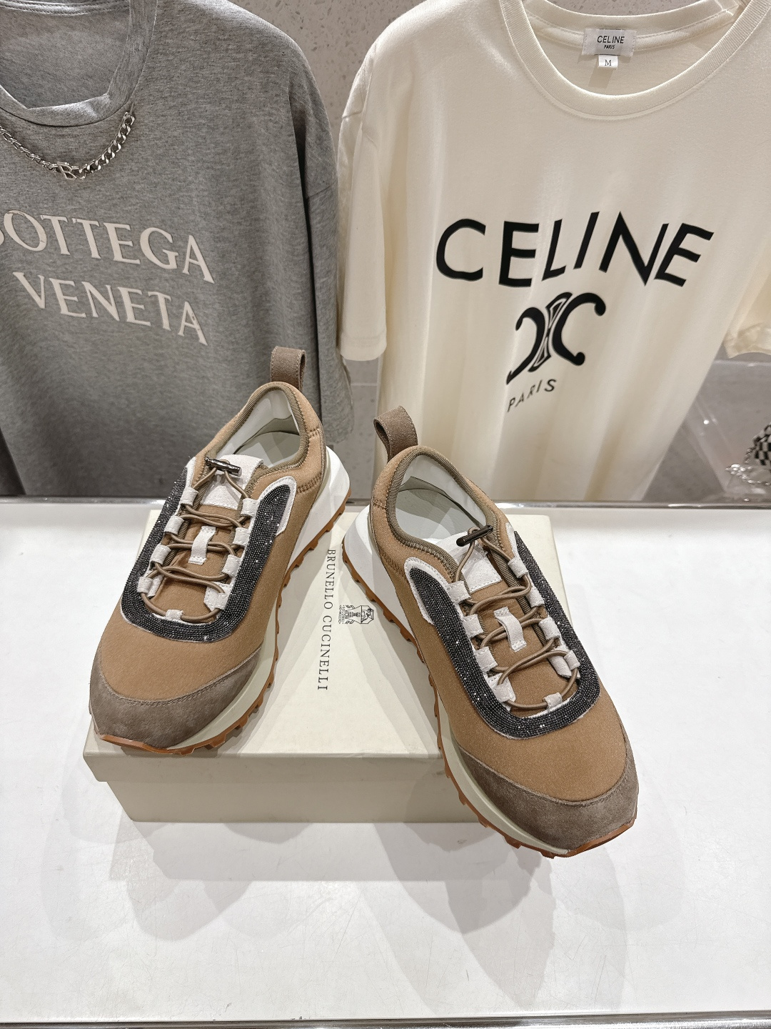 高版本出厂 情侣款 Brunello Cucinelli F059新款BC系带厚底情侣款休闲运动鞋，市场