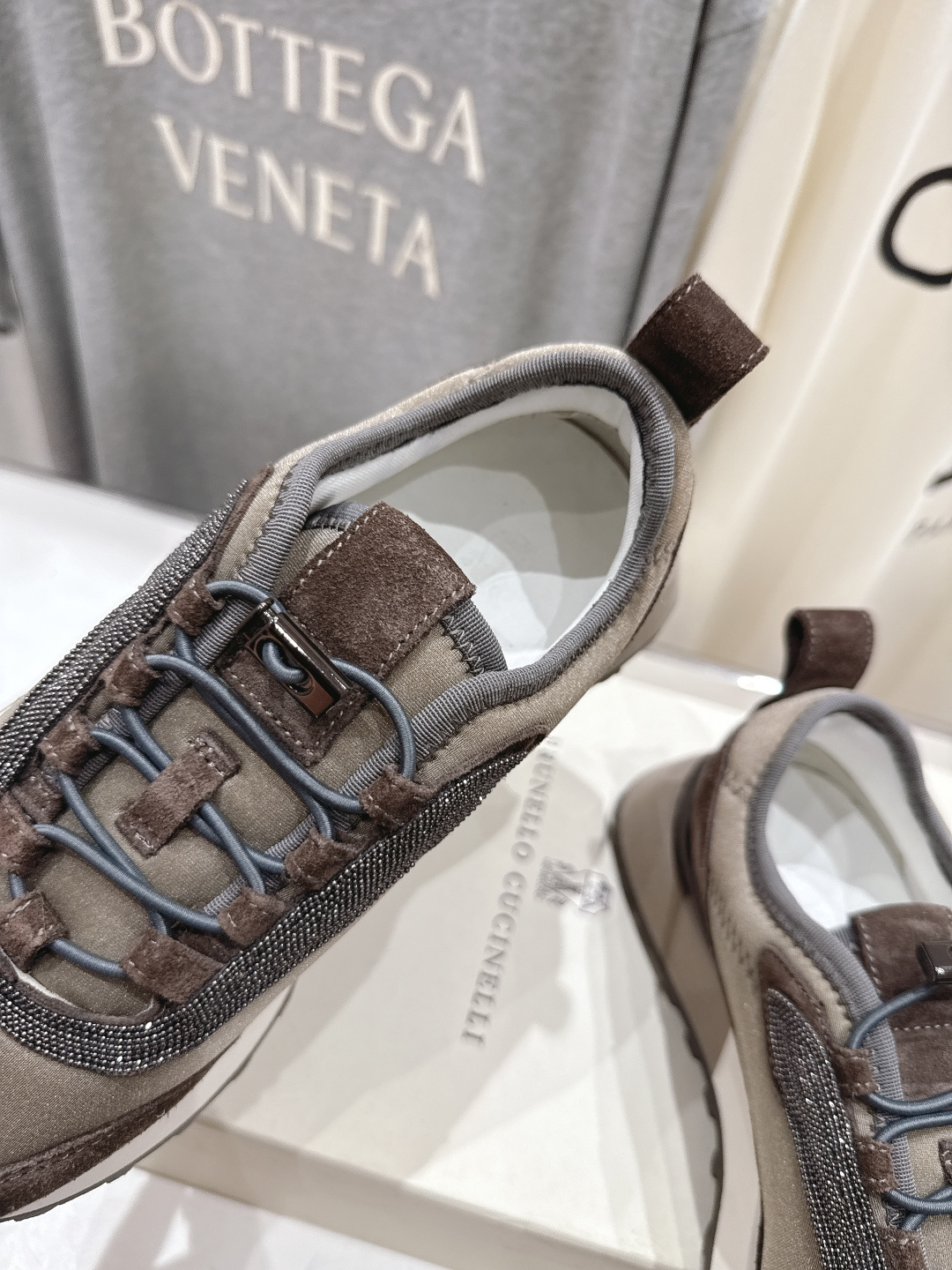 高版本出厂 情侣款 Brunello Cucinelli F059新款BC系带厚底情侣款休闲运动鞋，市场