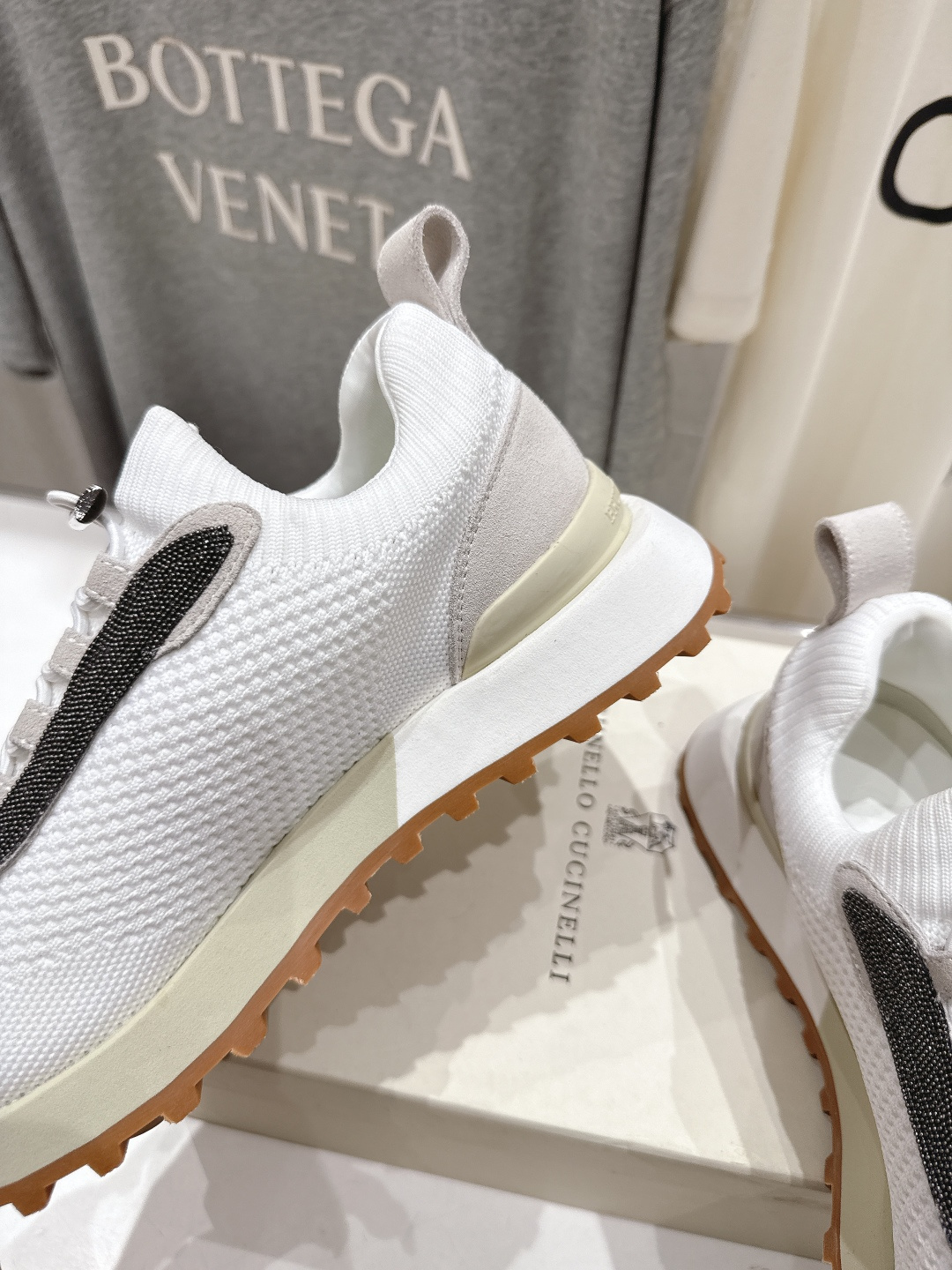 高版本出厂 情侣款 Brunello Cucinelli F059新款BC系带厚底情侣款休闲运动鞋，市场