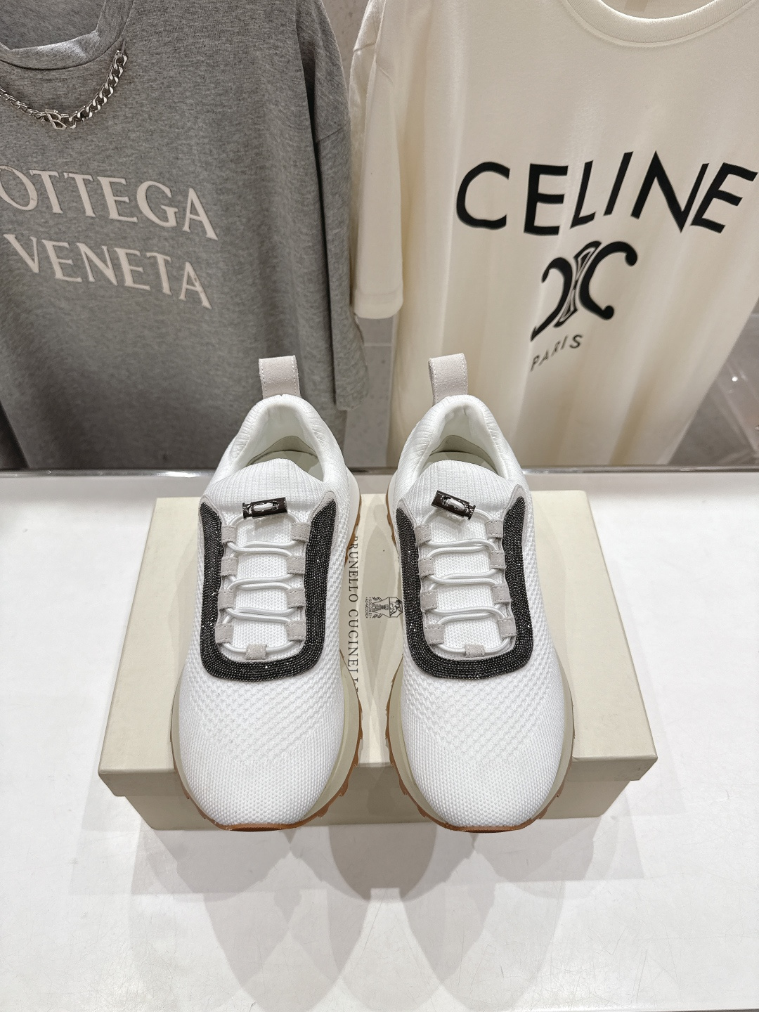 高版本出厂 情侣款 Brunello Cucinelli F059新款BC系带厚底情侣款休闲运动鞋，市场