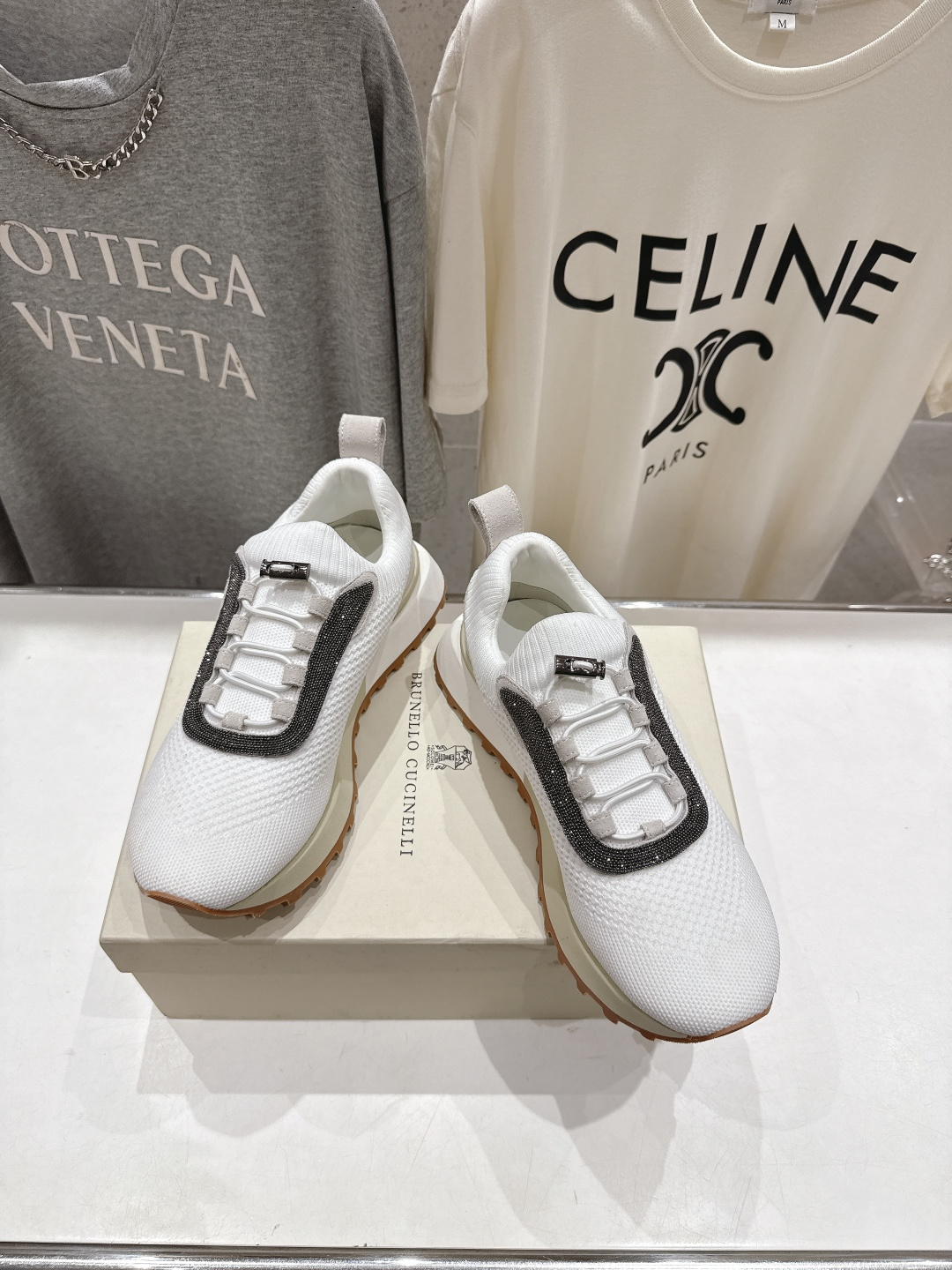 高版本出厂 情侣款 Brunello Cucinelli F059新款BC系带厚底情侣款休闲运动鞋，市场