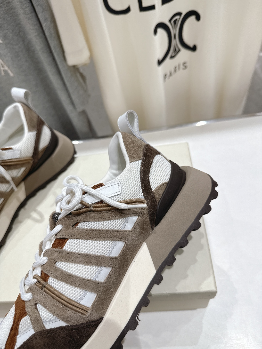 高版本出厂 情侣款 Brunello Cucinelli F059新款BC系带厚底情侣款休闲运动鞋，市场