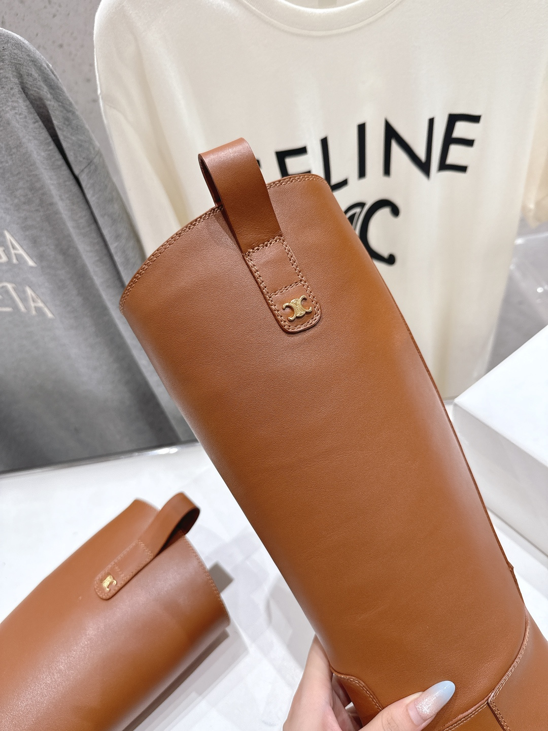 高版本出厂 Celine*/赛琳F041 2025ss秋冬新款帅气英伦风长靴骑士靴复古简约又时尚 上脚舒