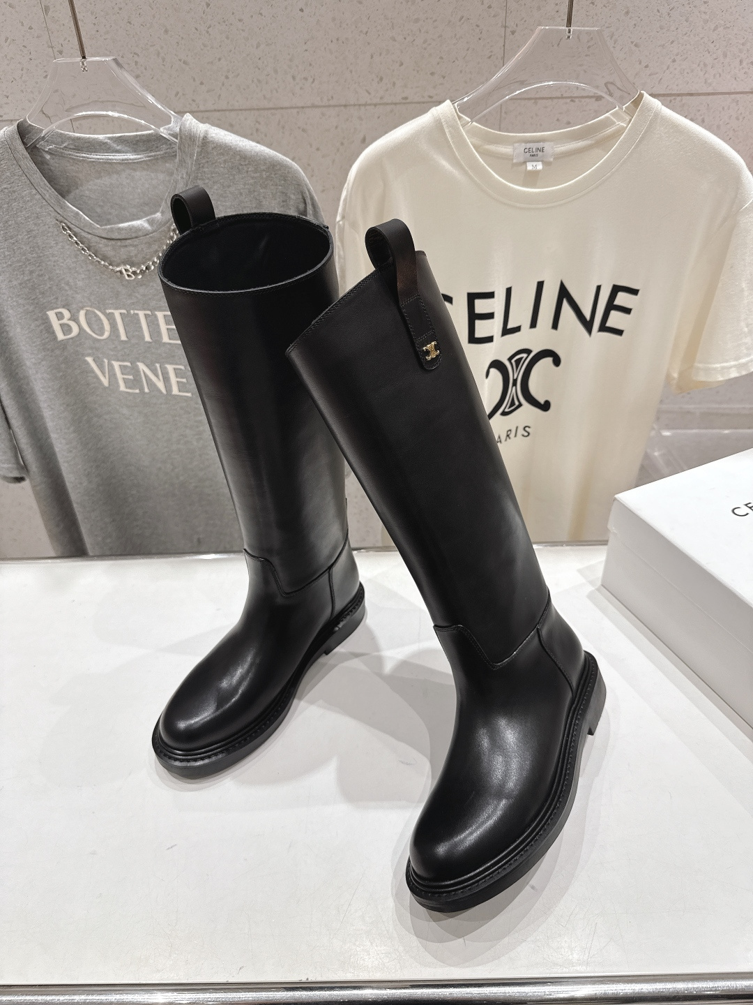 高版本出厂 Celine*/赛琳F041 2025ss秋冬新款帅气英伦风长靴骑士靴复古简约又时尚 上脚舒