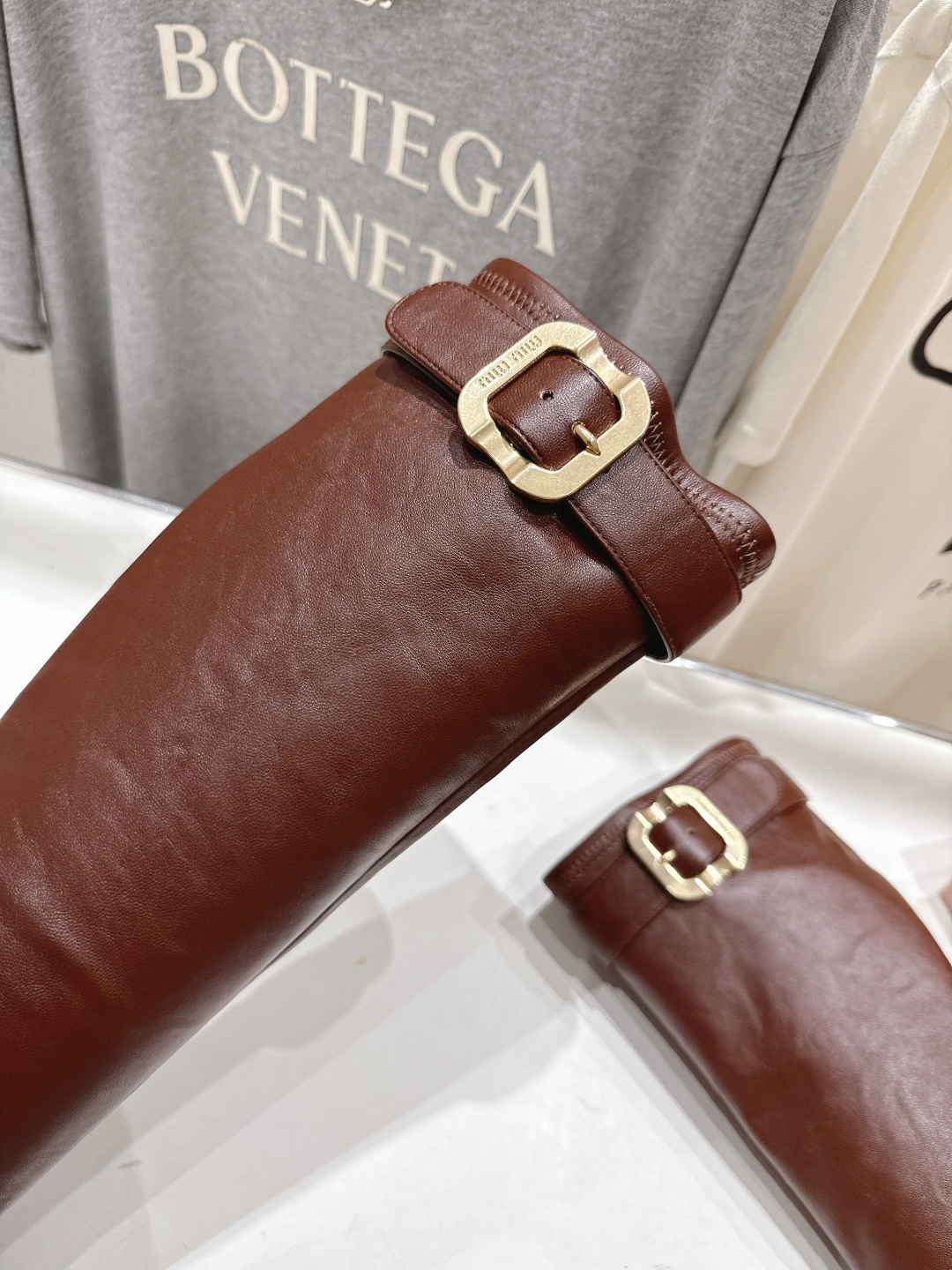 高版本出厂 MiuMiu*缪缪/F026 2025ss秋冬走秀新款高跟过膝长靴弹力靴走秀款出现在各大时装