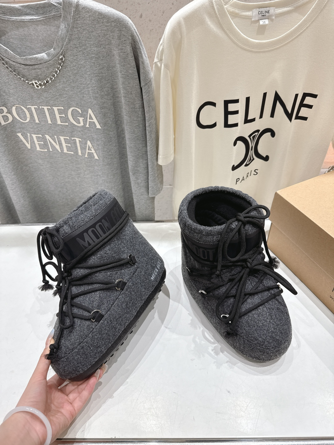 高版本出厂 Moon Boot F060 2025ss秋冬季爆款保暖厚底雪地靴 【丑萌月亮雪地靴】忘了U