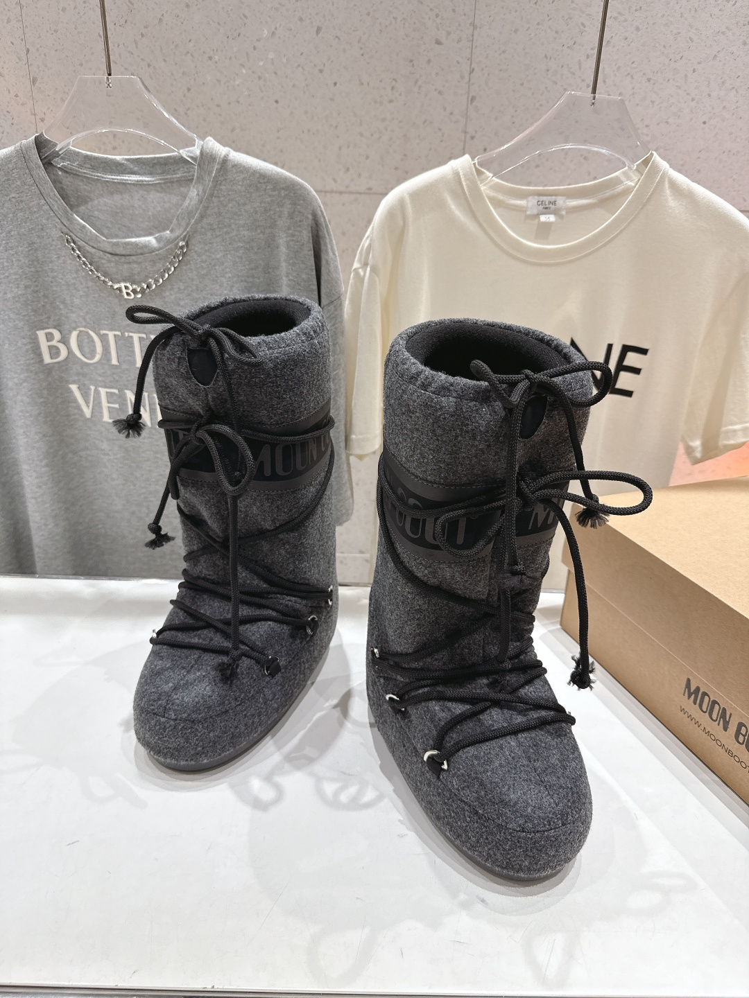 高版本出厂 Moon Boot F060 2025ss秋冬季爆款保暖厚底雪地靴 【丑萌月亮雪地靴】忘了U