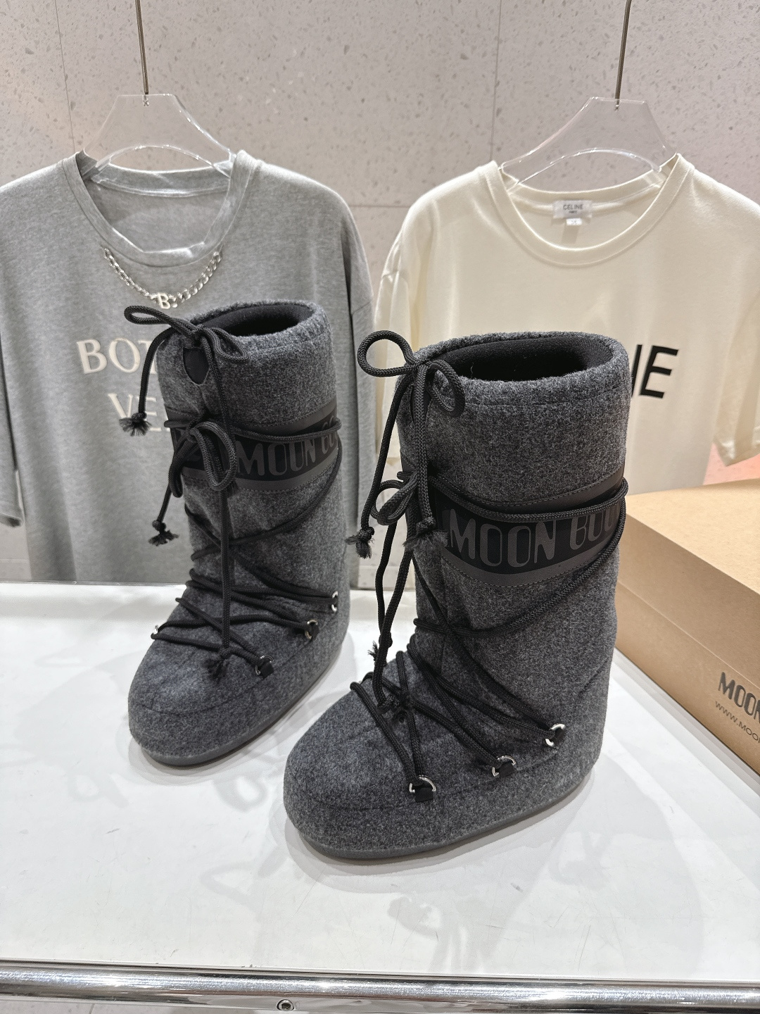 高版本出厂 Moon Boot F060 2025ss秋冬季爆款保暖厚底雪地靴 【丑萌月亮雪地靴】忘了U