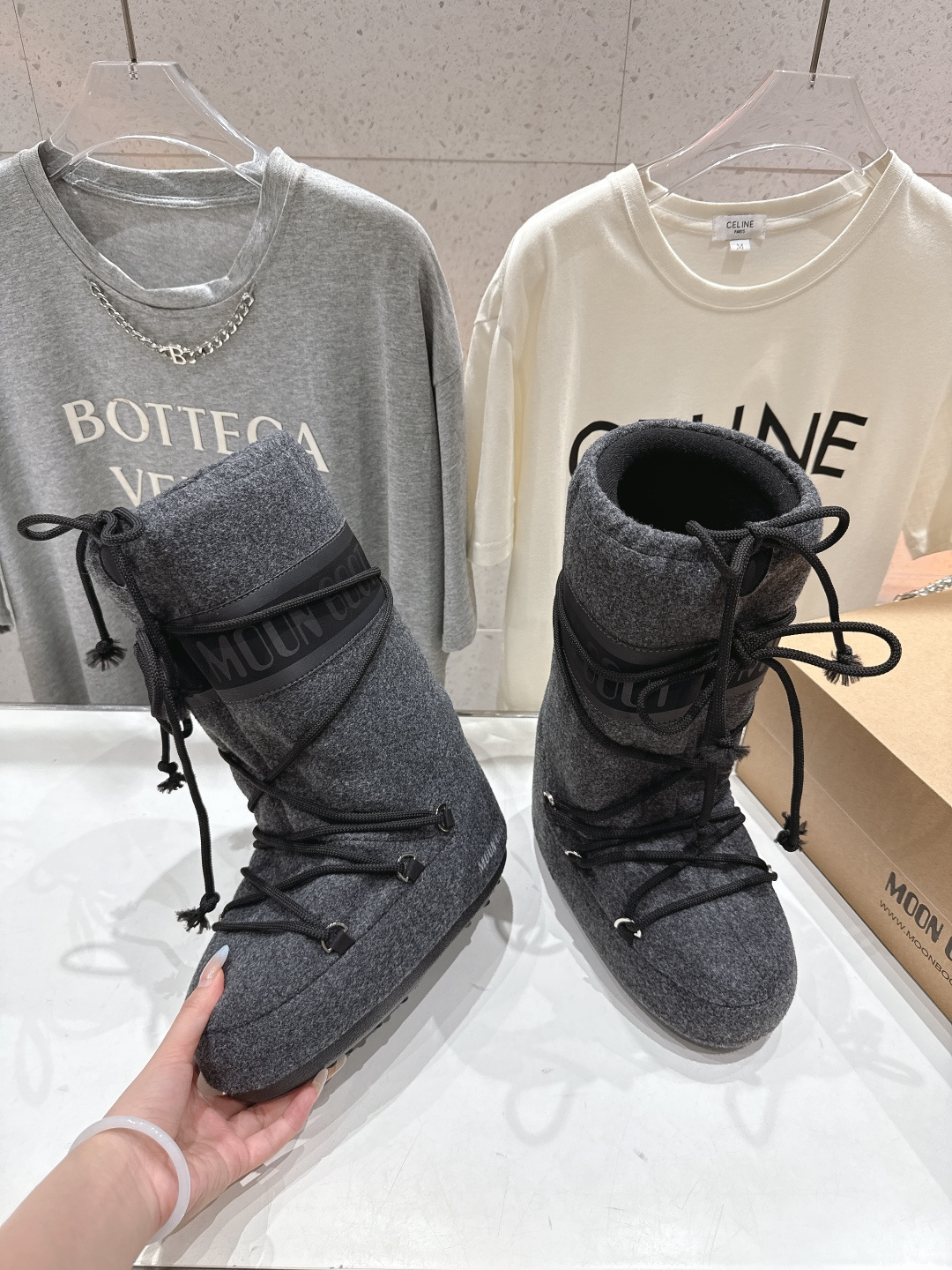 高版本出厂 Moon Boot F060 2025ss秋冬季爆款保暖厚底雪地靴 【丑萌月亮雪地靴】忘了U