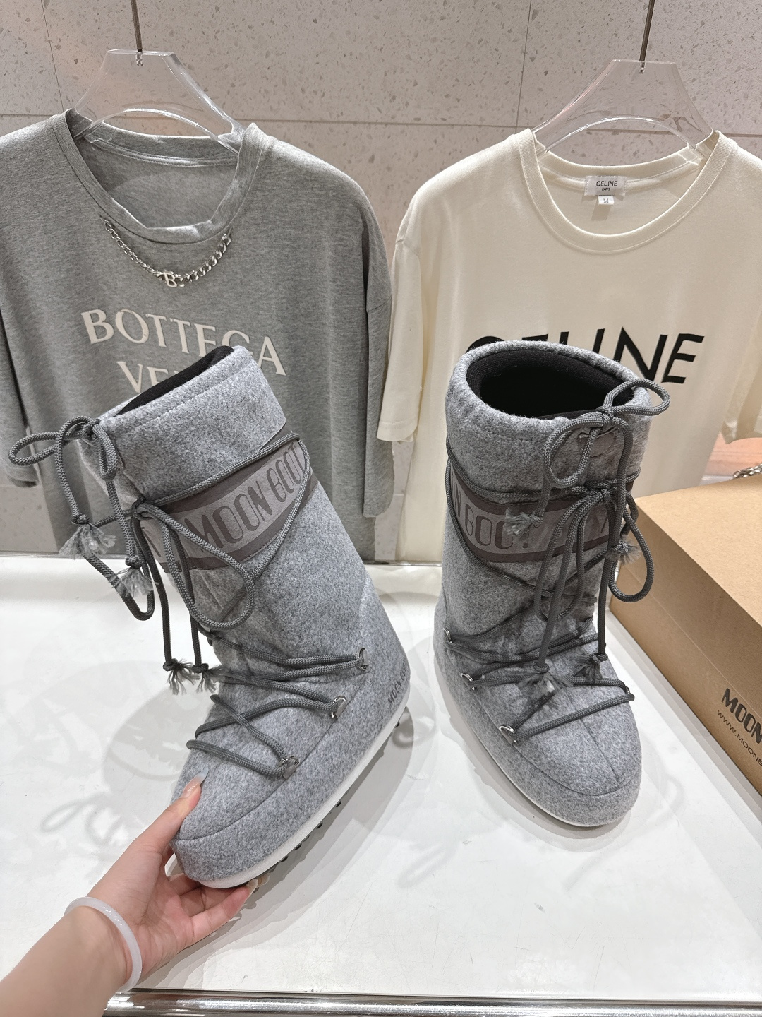 高版本出厂 Moon Boot F060 2025ss秋冬季爆款保暖厚底雪地靴 【丑萌月亮雪地靴】忘了U