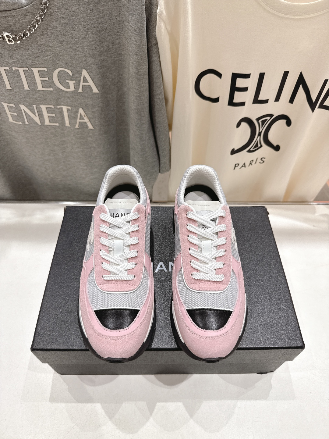 高版本出厂 Chane*香奈儿F015 小香 2025ss新款系带熊猫鞋休闲鞋小白鞋运动鞋 饼干鞋顶级版