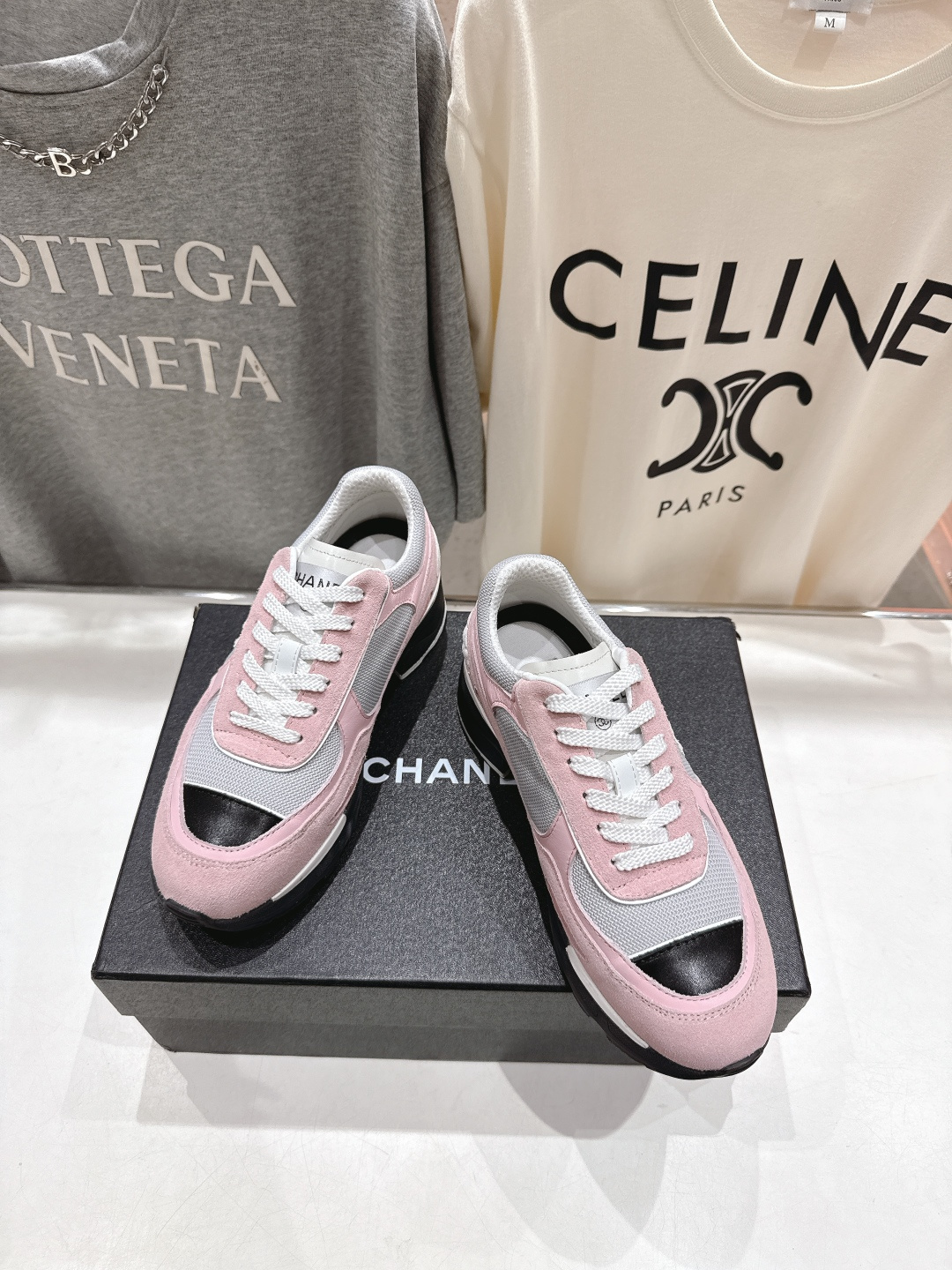 高版本出厂 Chane*香奈儿F015 小香 2025ss新款系带熊猫鞋休闲鞋小白鞋运动鞋 饼干鞋顶级版