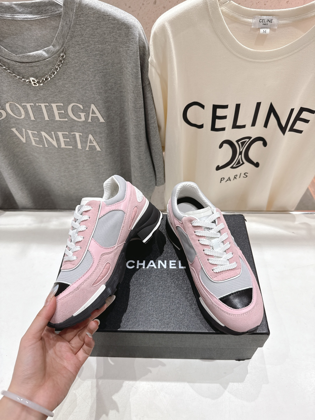 高版本出厂 Chane*香奈儿F015 小香 2025ss新款系带熊猫鞋休闲鞋小白鞋运动鞋 饼干鞋顶级版