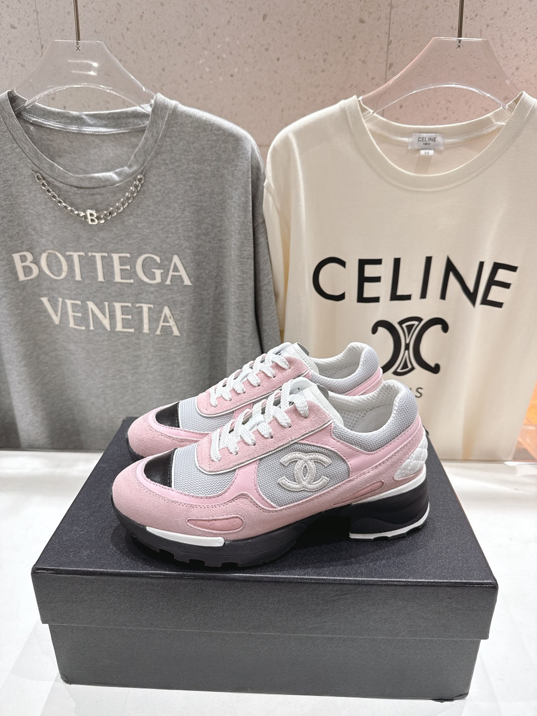 高版本出厂 Chane*香奈儿F015 小香 2025ss新款系带熊猫鞋休闲鞋小白鞋运动鞋 饼干鞋顶级版