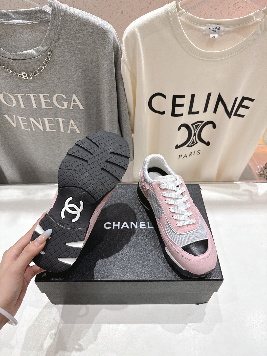 高版本出厂 Chane*香奈儿F015 小香 2025ss新款系带熊猫鞋休闲鞋小白鞋运动鞋 饼干鞋顶级版