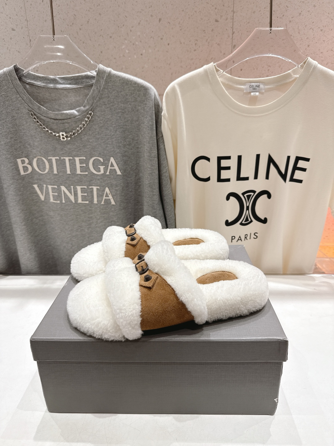 高版本出厂 BALENCIAGA*巴黎世家F027 25ss秋冬新款平底羊毛拖鞋毛毛鞋冬日凛凛🏂🏻不可缺