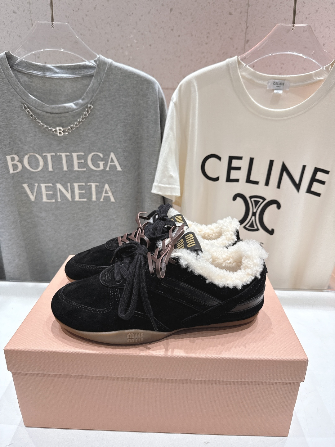 高版本出厂 毛里 MiuMiu/缪缪F022 2025ss秋冬走秀新款系带德训鞋休闲运动鞋 这款系带休闲