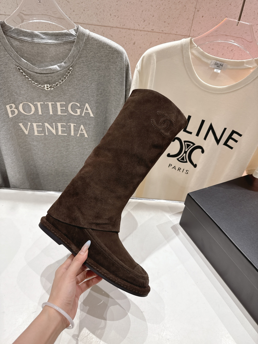 高版本出厂 Chanel… fw25ssnew F028小香2025秋冬新款长靴马丁靴，原版拆卸精准拷贝