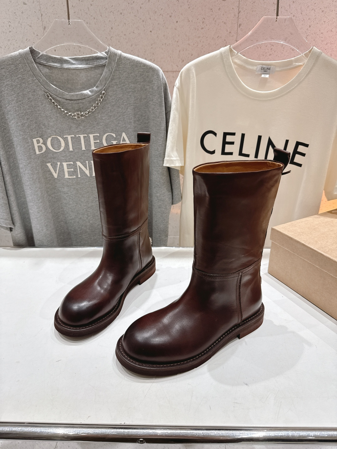 顶级出厂 Renian 小众潮牌～F028秋冬新款复古英伦风短靴切尔西中筒靴马丁靴网红明星小红书狂追热推